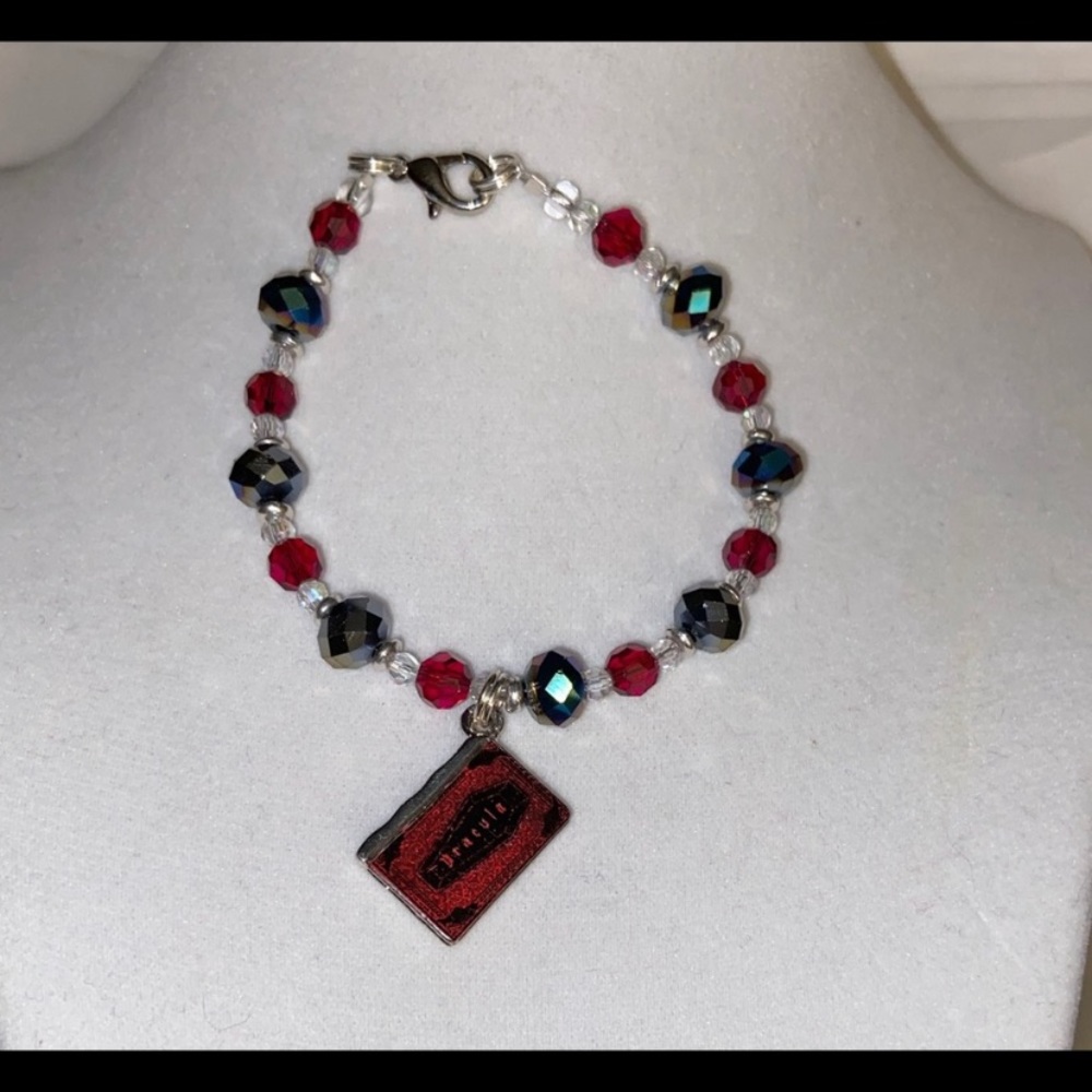 DRACULA /vampire themed GLADS BEAD BRACELET